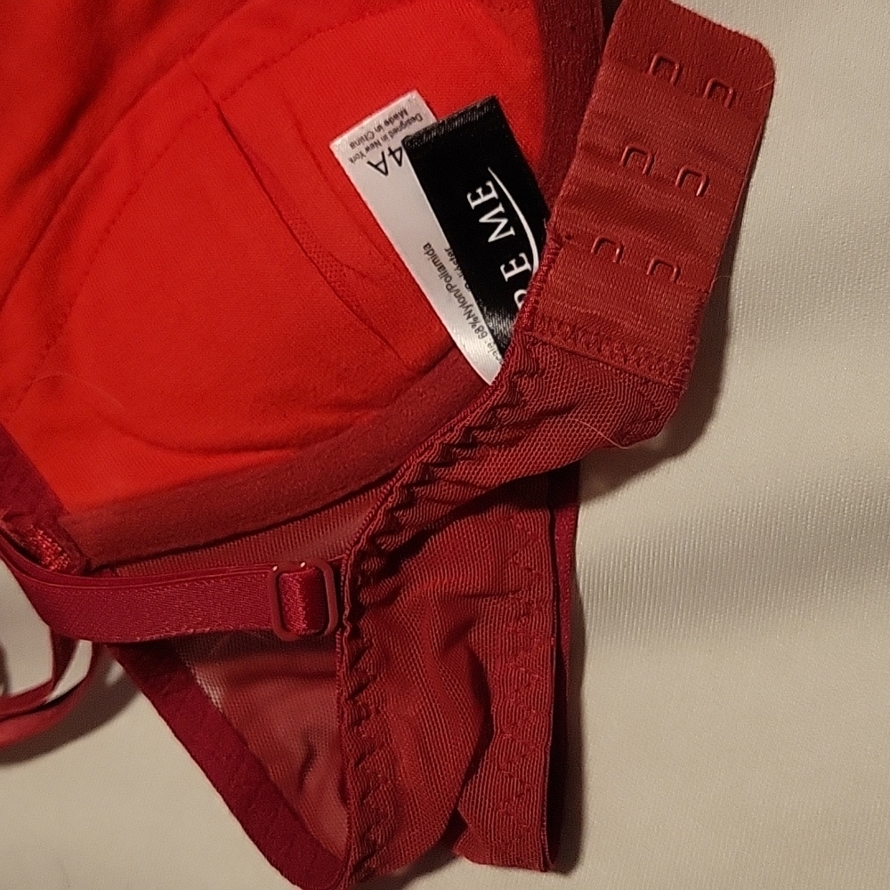 Adore Me Red Lace Push Up 34A Bra - Picture 5 of 6
